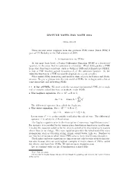 Lecture Notes for Math 222A