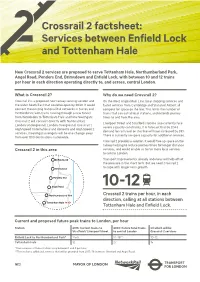 Services Between Enfield Lock and Tottenham Hale