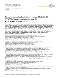 The Environmental and Evolutionary History of Lake Ohrid (FYROM/Albania): Interim Results from the SCOPSCO Deep Drilling Project