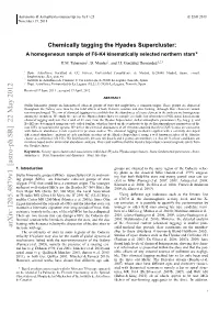Chemically Tagging the Hyades Supercluster