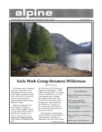 Icicle Work Group Threatens Wilderness by Rick Mcguire