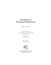 Introduction to Reformed Scholasticism