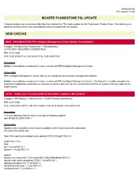 Mcafee Foundstone Fsl Update