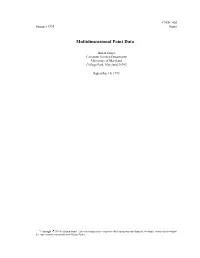 Multidimensional Point Data 1