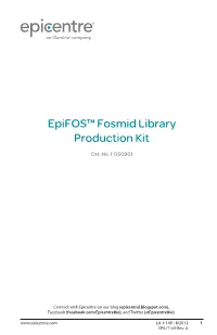 Protocol for Epifos™ Fosmid Library Production
