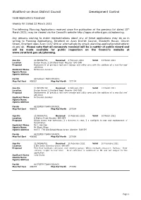 Weekly List Dated 22 March 2021