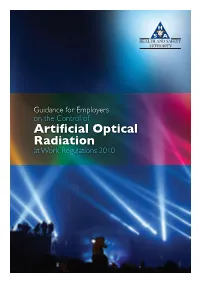 Artificial Optical Radiation
