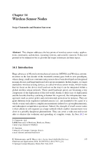 Chapter 14 Wireless Sensor Nodes