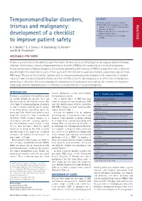 Development of a Checklist to Improve Patient Safety