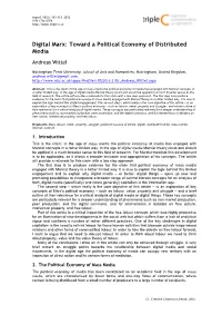 Digital Marx: Toward a Political Economy of Distributed Media