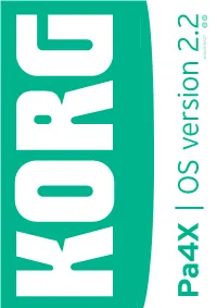 KORG Pa4x Upgrade Manual