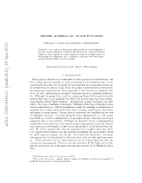 Menger Algebras of $ N $-Place Functions