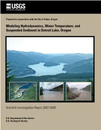 Modeling Hydrodynamics, Water Temperature, and Suspended Sediment in Detroit Lake, Oregon