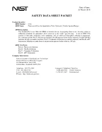 Safety Data Sheet Packet
