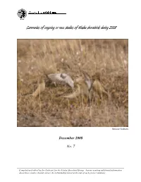 Summaries of Ongoing Or New Studies of Alaska Shorebirds During 2008