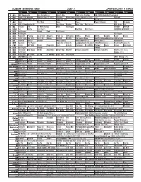 SUNDAY MORNING GRID 3/26/17 LATIMES.COM/TV TIMES 7 Am 7:30 8 Am 8:30 9 Am 9:30 10 Am 10:30 11 Am 11:30 12 Pm 12:30 2 CBS CBS News Sunday Face the Nation (N) Best/C