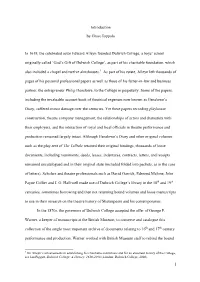 1 Introduction by Grace Ioppolo in 1619, the Celebrated Actor Edward