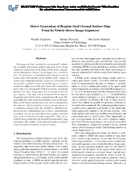 Direct Generation of Regular-Grid Ground Surface Map from In-Vehicle Stereo Image Sequences