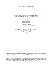 Indirect Rule and State Weakness in Africa: Sierra Leone in Comparative Perspective