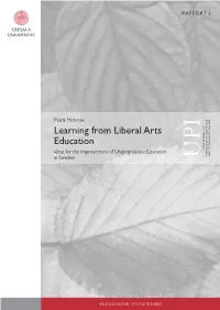 LEARNING from LIBERAL ARTS EDUCATION Porary Theory and Practice