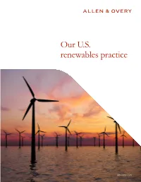 Our U.S. Renewables Practice