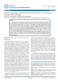 Protein Microarrays As Tools for Functional Proteomics