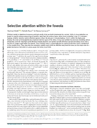 Selective Attention Within the Foveola