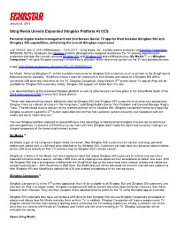 Sling Media Unveils Expanded Slingbox Platform at CES