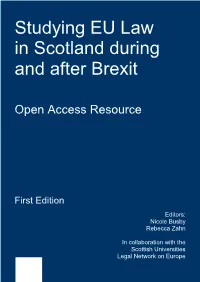 Studying EU Law in Scotland During and After Brexit