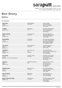 Ben Drury Editor