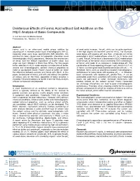Deleterious Effects of Formic Acid Without Salt Additives on the HILIC Analysis of Basic Compounds