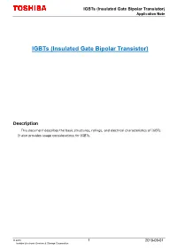 Igbts (Insulated Gate Bipolar Transistor) Application Note