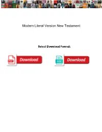Modern Literal Version New Testament