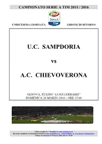 Sampdoria-Chievoverona