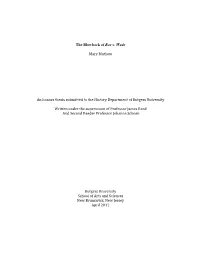The Blowback of Roe V. Wade Mary Mathew an Honors Thesis Submitted