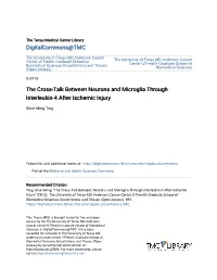 The Cross-Talk Between Neurons and Microglia Through Interleukin-4 After Ischemic Injury