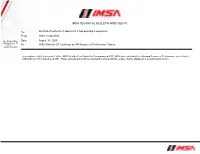 08/14/20 IMSA Michelin GT Challenge at VIR Bop Tables