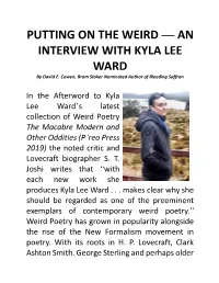 AN INTERVIEW with KYLA LEE WARD by David E