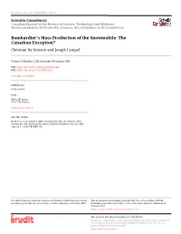 Bombardier's Mass Production of the Snowmobile: the Canadian Exception? Christian De Bresson and Joseph Lampel