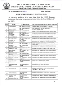 GOVIND GURU TRIBAL UNIVERSITY,BANSWAIT{ Phone: 02962-248O222 Dr.Phd2 018@Gmail.Com