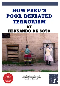 How Peru's Poor Defeated Terrorism