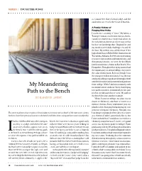 My Meandering Path to the Bench