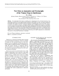 New Data on Ammonites and Stratigraphy of the Volgian Stage in Spitzbergen M