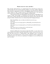 Phonetic Characters, Fonts, and Editors Data and Other Documents Here