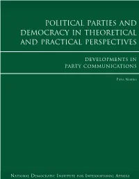 Political Parties and Democracy in Theoretical and Practical Perspectives