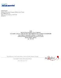 Redalyc. a Closer Look at the History and Genetics of Tourette Syndrome