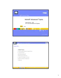 Adminp Advanced Topics