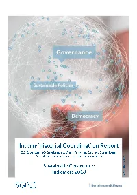 Interministerial Coordination Report GO Expertise, GO Gatekeeping, Line Ministries, Cabinet Committees, Ministerial Bureaucracy, Informal Coordination M O C