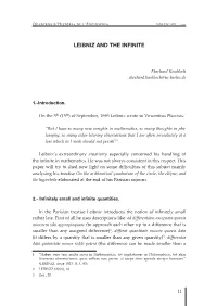 Leibniz and the Infinite
