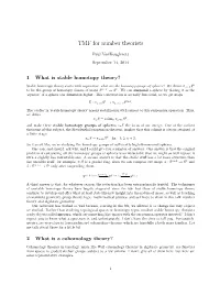 TMF for Number Theorists